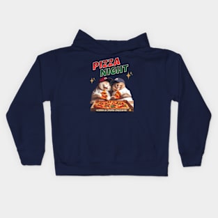 Cats Pizza Night Kids Hoodie